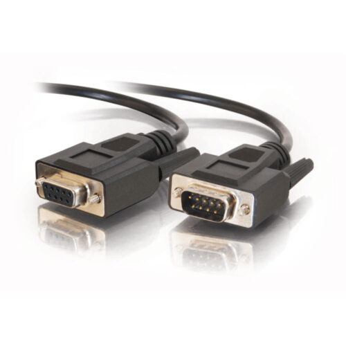 3ft 0.9m DB9 M/F Serial RS232 Extension Cable - Black